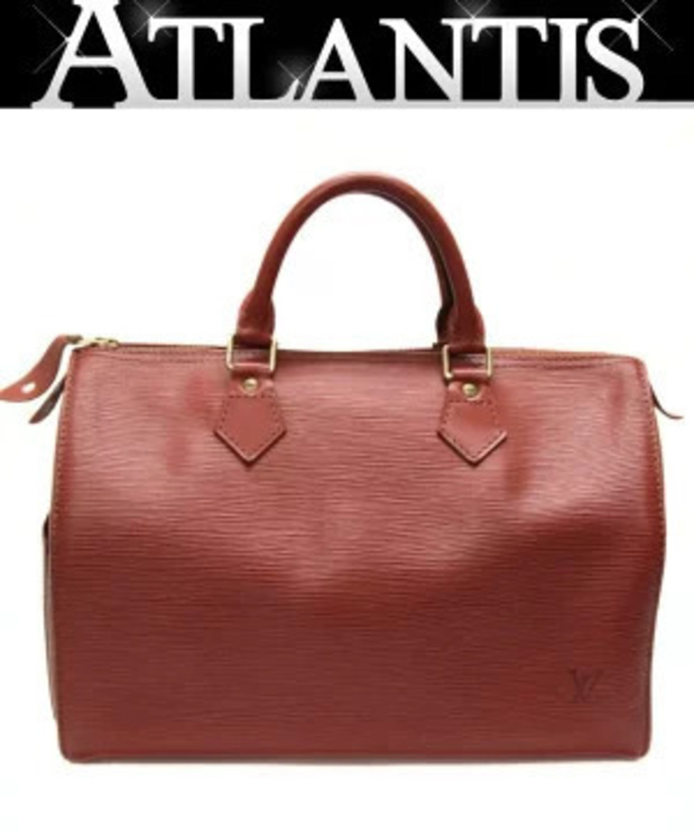 Louis Vuitton Speedy Boston Bag Handbag Epi Kenya Brown